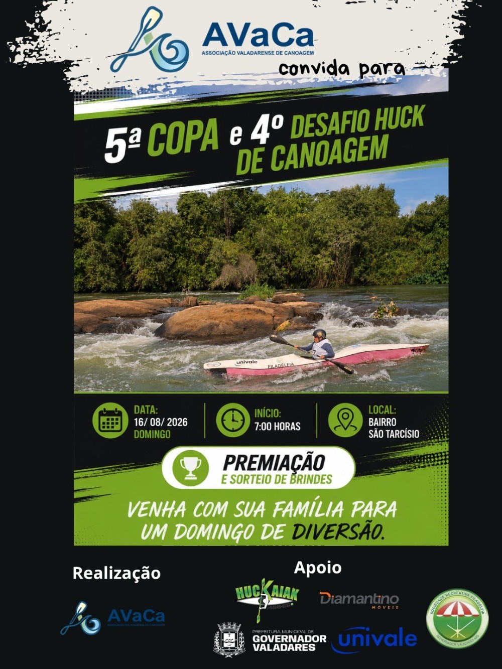 Rio Doce recebe competições de canoagem neste domingo (16)